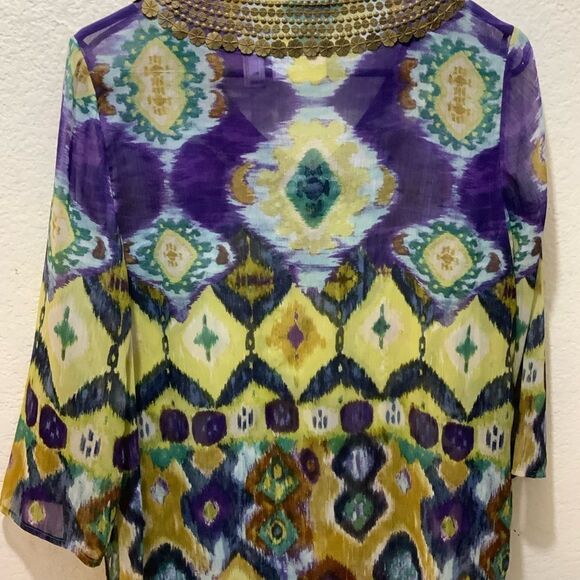 Women’s Chico’s bundle of 4 tops multicolor size 1 - Picture 11 of 16